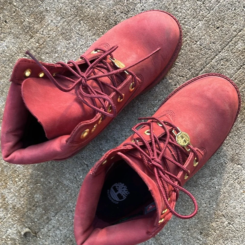 Timberland boots kids 4 burnt faded red - Picture 10 of 13
